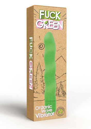 Fuck Green Organic Wave Vibrator - Вибратор, 18 см (зеленый) - sex-shop.ua