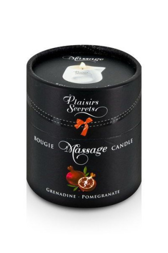Plaisirs Secrets Pomegranate - Масажна свічка з ароматом стиглого гранату в подарунковій упаковці, 80 мл - купити в Україні | Секс шоп SEX-SHOP.ua