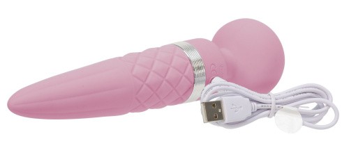 Pillow Talk Sultry Pink - вибромассажер с ротацией и подогревом, 21х2.8 см (розовый) - sex-shop.ua