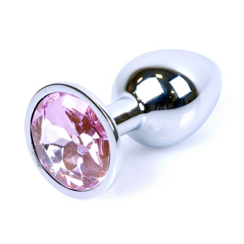 Boss Jewellery Silver Plug Rose - Анальная пробка, 7х2.7 см (розовый) - sex-shop.ua