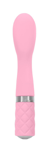 Pillow Talk Sassy Pink - Роскошный вибратор с кристаллом Сваровски для точки G, 12.8х3.8 см. (розовый)