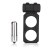 CalExotics Lovers Gear Figure 8 Enhancer - двойное виброкольцо, 10х3 см (черный)