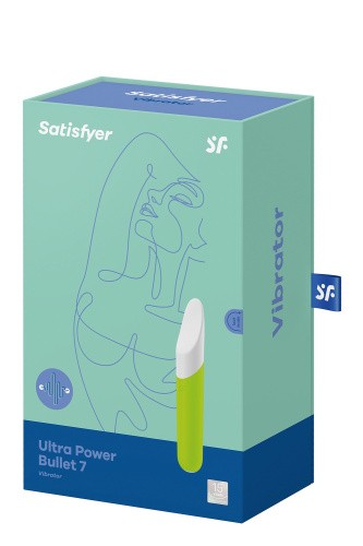 Satisfyer Ultra Power Bullet 7 - Вибропуля, 13,5х2,4 см., (зеленая) - sex-shop.ua