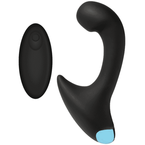 Doc Johnson OptiMale Vibrating P-Curve with Wireless Remote - массажер простаты