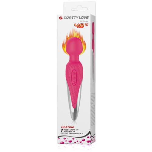 LyBaile Pretty Love Antony Pink - Вибратор с функцией нагрева, 26х4.8 см (розовый)