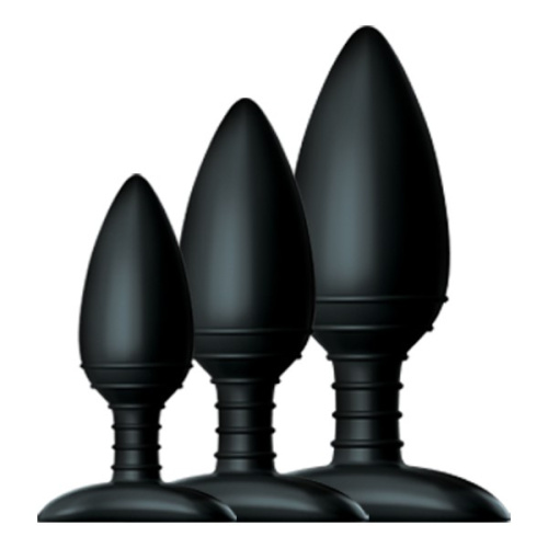 Nexus Butt Plug Trio - набор анальных пробок разного размера, 3 шт (чёрный)