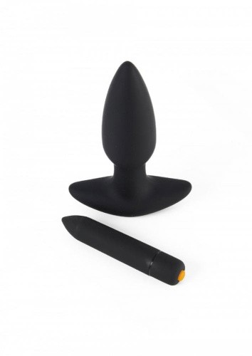 Pornhub Vibrating Butt Plug - анальная пробка с вибрацией, 14,5х3,5 см (чёрный) - sex-shop.ua