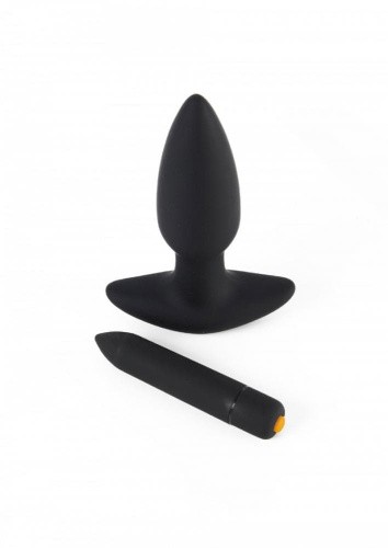 Pornhub Vibrating Butt Plug - анальная пробка с вибрацией, 14,5х3,5 см (чёрный)