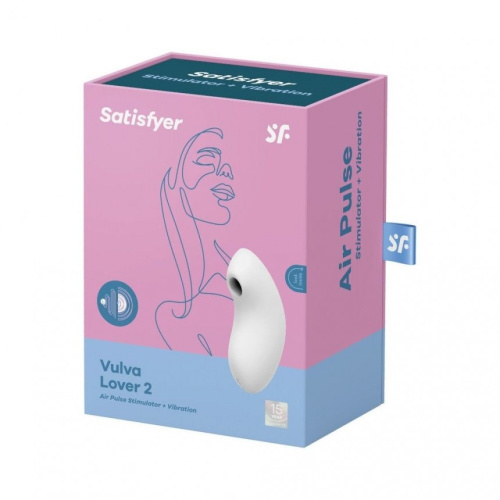 Satisfyer Vulva Lover 2 - Вакуумний вібратор, 12х5.1 см (білий)