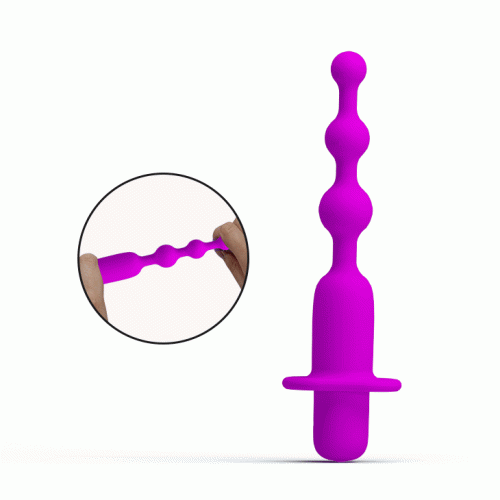 Pretty Love Hermosa Anal Beads - анальная елочка с вибрацией, 10.8х2.1 см (фиолетовый)