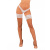 Obsessive Heavenlly stockings - тонкие чулки на кружевном манжете, XS/S (бежевый с белым)