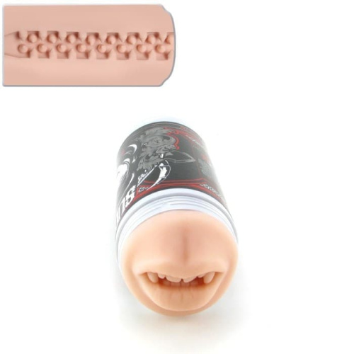 Flashlight Succu Dry - Мастурбатор рот вампира с клыками, 19,5х7 см - sex-shop.ua