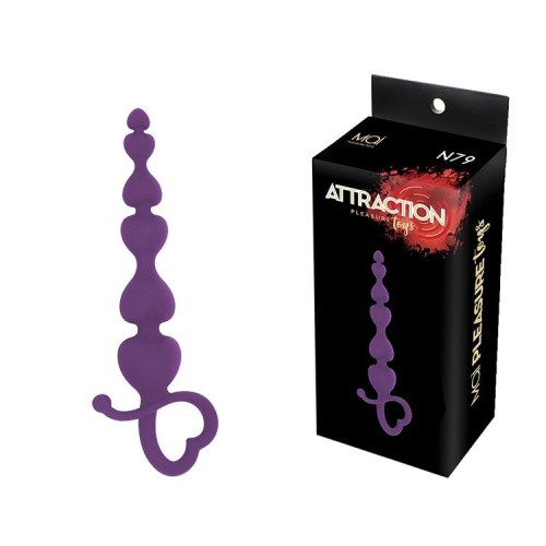 MAI Attraction Toys №79 - анальные бусы, 18х3.1 см (фиолетовый) - sex-shop.ua