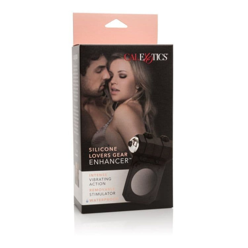 CalExotics Silicone Lovers Gear Enhancer - виброкольцо, 7х2.5 см (черный)