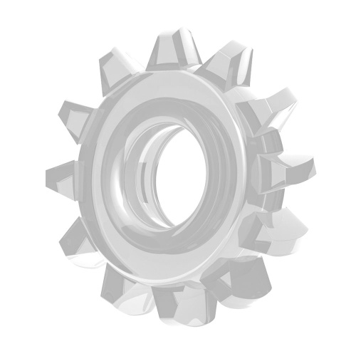 LoveToy Power Plus Cockring 3 - эрекционное кольцо с рельефом, 4.5 см (прозрачный)