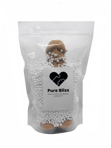 Pure Bliss - Мыло в форме члена XL на присоске, 21х8 см (коричневый) - sex-shop.ua