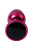 Metal By Toyfa красная металлическая анальная пробка с черным кристаллом, 7.2х2.8 см - sex-shop.ua