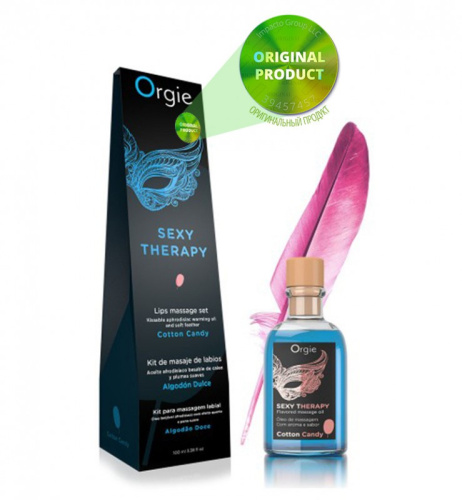Orgie Sexy Therapy Kissable Cotton Candy съедобное масло для массажа поцелуями, 100 мл (сахарная вата) - sex-shop.ua