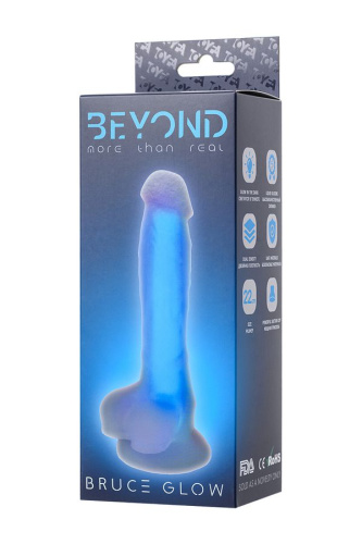 Beyond By Toyfa Bruce Glow фаллоимитатор светящийся в темноте, 22х4 см