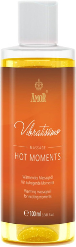 Amor Vibratissimo Hot Moments - Масажне масло с согревающим эффектом, 100 мл - sex-shop.ua