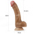 LoveToy 8'' Dual layered Silicone Dildo - силіконовий фалоімітатор подвійної щільності, 22х3.8 см (коричневий) - купити в Україні | Секс шоп SEX-SHOP.ua