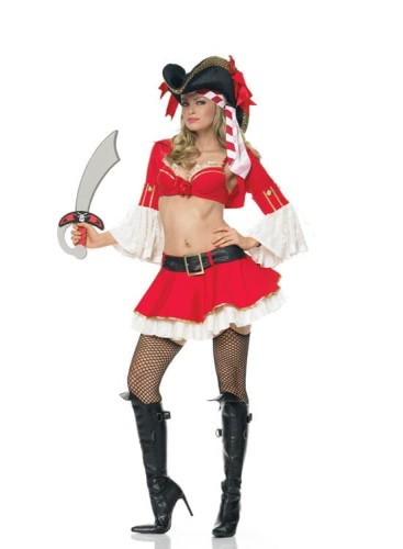 Leg Avenue LEG53025S/M - Секси костюм пирата S/M, (красный) - sex-shop.ua