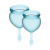 Satisfyer Feel Good-набір менструальних чаш, 15 мл і 20 мл (Блакитний)