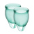 Satisfyer Feel Confident-набір менструальних чаш, 15 мл і 20 мл (зелений)