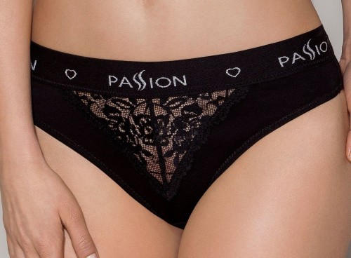 Passion PS001 Panties - Трусики з широкою резинкою та мереживом (чорні, розмір S) - купити в Україні | Секс шоп SEX-SHOP.ua