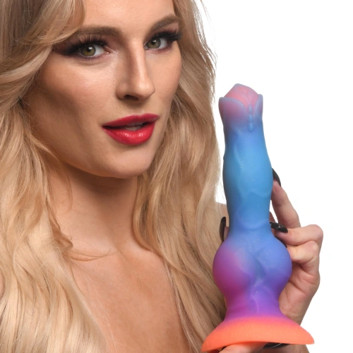 Фаллоимитатор собачий член Creature Cocks Space Cock Glow-in-the-Dark Alien Dilldo, 21.6х6.6 см - sex-shop.ua