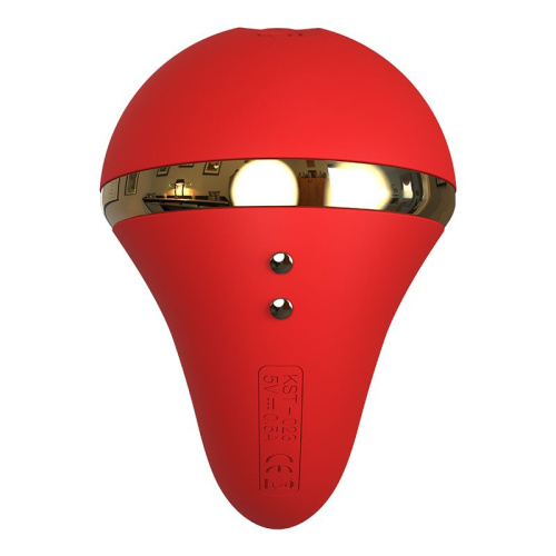 Kistoy Tina - Вакуумный вибратор с функцией нагрева, 17.5х3.5 см (красный) - sex-shop.ua