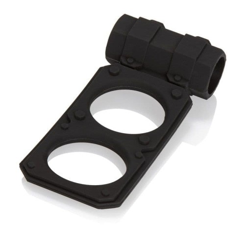 CalExotics Lovers Gear Figure 8 Enhancer - двойное виброкольцо, 10х3 см (черный)