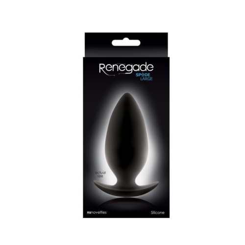 NS Novelties Renegade Spades Large - Пробка анальная, 10х3.8 см - sex-shop.ua