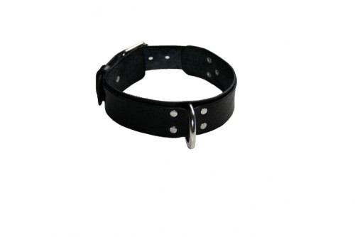 Kiss Leather - кожаный шейник с D-кольцом