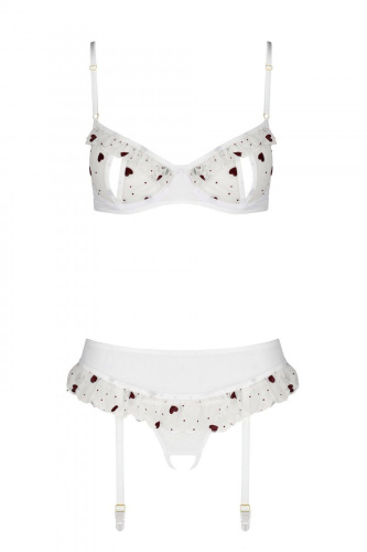 Passion Lovelia Set - Комплект белья, S/M (белый)