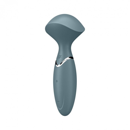 Satisfyer Mini Wand-er - Вібромасажер, 16х6 см (сірий) - купити в Україні | Секс шоп SEX-SHOP.ua