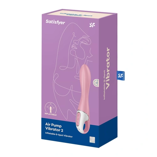 Satisfyer Air Pump Vibrator 2 - Надувной вибратор для оргазма, 20.9х3.8 см (розовый) - sex-shop.ua