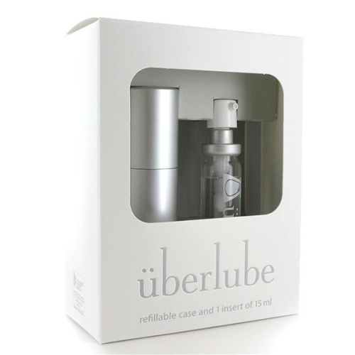 Uberlube Good-to-Go Red - Премиум лубрикант 3-в-1 на силиконовой основе, 15 мл + кейс (красный)