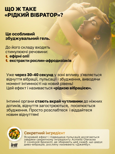 Жидкий вибратор Intt, 15 мл (мята)