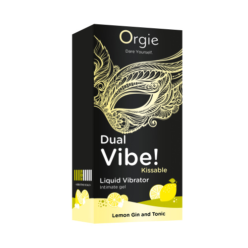 Жидкий вибратор Orgie Dual Vibe, 15 мл (лимонный джин-тоник)