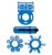 Topco Sales Climax Kit Neon Blue - набор эрекционных колец, (синий) - sex-shop.ua