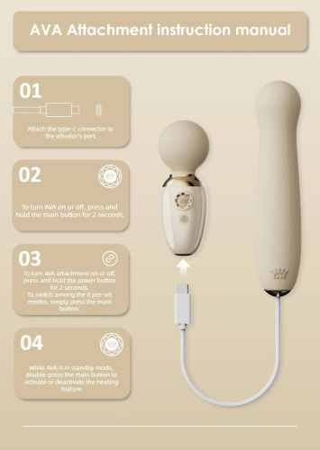 Пульсатор Zalo Attachment Ivory для смарт-вибромассажера Zalo AVA