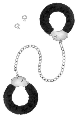 Фіксатори для ніг Fetish Tentation Enjoy Pain Adjustable Metal And Fur Ankle Cuffs - купити в Україні | Секс шоп SEX-SHOP.ua