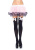Leg Avenue Nylon Thigh Highs With Bow-панчохи з бантиком (білий з блакитним) - купити в Україні | Секс шоп SEX-SHOP.ua