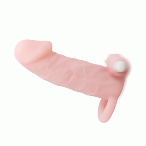 LyBaile Brave Men Vibro Penis Sleeve Flesh - Насадка на пенис, 15 см (телесный) - sex-shop.ua
