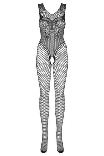 Obsessive G315 - Игривый комбинезон-сетка, S-L (чёрный)