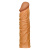 LoveToy Pleasure X-Tender Penis Sleeve Flesh Add 2" - Реалистичная насадка на член, +5 см (коричневый) - sex-shop.ua