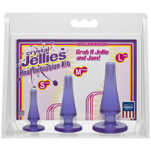 Doc Johnson Crystal Jellies Anal - Purple - набір анальних пробок, діаметр від 2 см до 4 см (фіолетовий) - купити в Україні | Секс шоп SEX-SHOP.ua