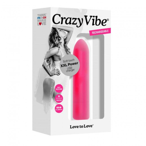 Love To Love Crazy Vibe - перезаряжаемая вибропуля, 9.5х2 см. - sex-shop.ua