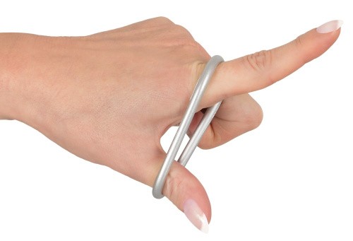 Metallic Silicone Cock Ring Set набор эрекционных колец разного диаметра, 3.3 см, 4 см, 5.5 см - sex-shop.ua